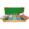 500 11.5g Jackpot Casino Clay Chips w/ Oak Case
