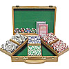 300 11.5g 4 Aces Poker Chip Set w/Genuine Oak Case