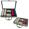 200 Super Diamond Poker Chips w/Clear Cover Aluminum Case