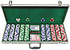 500 Landmark Lucky Crowns 11.5g Poker Chips w/Aluminum Case