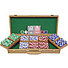 500 11.5G Holdem Poker Chip Set w/Genuine Oak Case