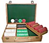 300 11.5 Gram SUITED Chips w/Oak Case