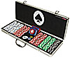 500 11.5G 2 Tone Dice Style Chip Set in Corner Alum. Case