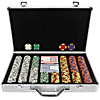 400 Chip Tri-Color Suit Design Set w/Aluminum Executive Case