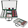 200 Chip Tri-Color Triple Crown Set w/Clear Cover Alum. Case