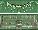 Blackjack and Craps 2 Sided Layout 36 x 72 inch