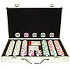 400 12.2g Clay Coin Inlay Jackpot Casino Chips w/Alum. Case