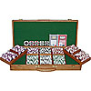 500 12.2 Gram Clay Coin Inlay Poker Chips w/Genuine Oak Case