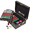Holdems BestT 500 CLAY-Filled Poker Chip Set w/Mahogany Case