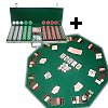 500 11.5g Dice Striped Chips Alum Case & Poker Table