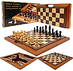 chess checkers backgammon set deluxe